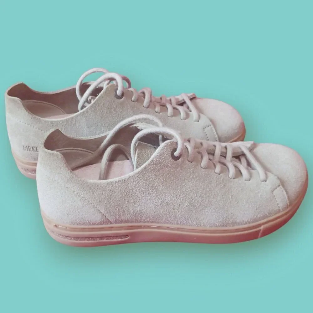 Birkenstock Bend Low  Lace-Up Sneakers Size 37  Color Gray Taupe